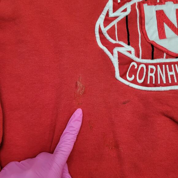 Nebraska-Cornhuskers Sweatshirt Women L 24x24 Baggy Crop Boxy - Picture 5 of 16